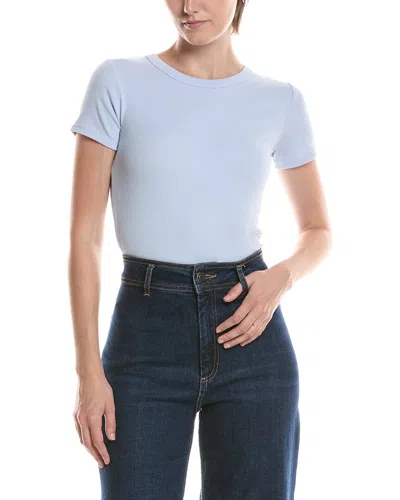 Nic And Zoe Nic & Zoe Perfect Knit Rib Crew T-shirt In Blue