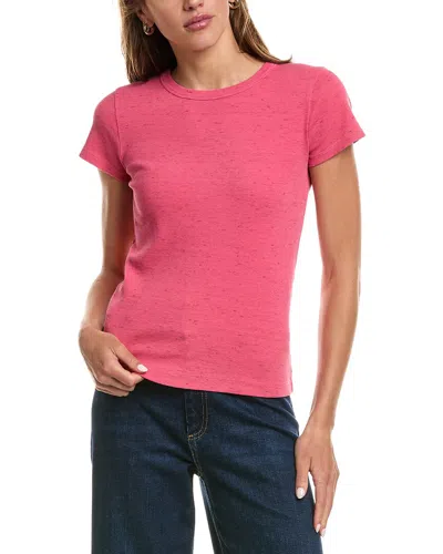 Nic And Zoe Nic & Zoe Speckled Crewneck T-shirt In Red