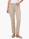 Nic + Zoe Mid Rise Straight Pocket Jeans In Beige In Multi
