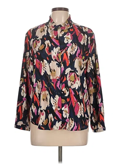 Pre-owned Nic + Zoe 3/4 Sleeve Blouse In Black
