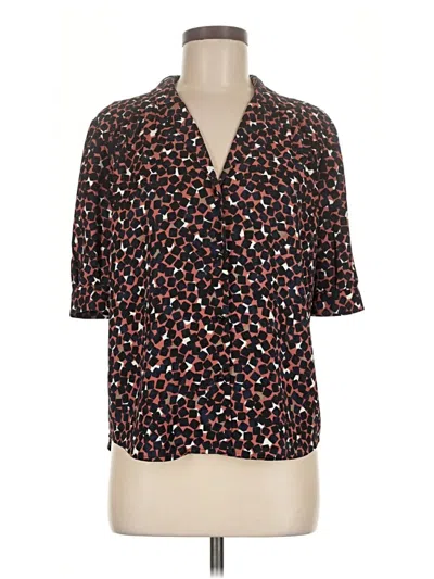 Pre-owned Nic + Zoe 3/4 Sleeve Blouse In Black