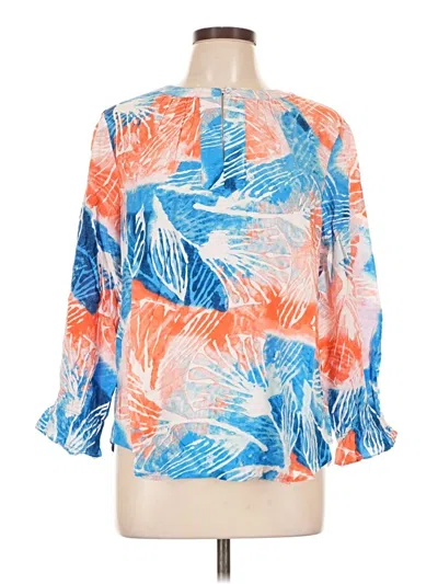 Nic + Zoe 3/4 Sleeve Blouse In Blue