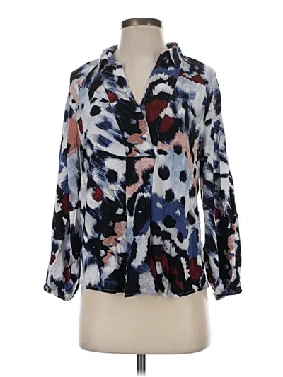 Pre-owned Nic + Zoe 3/4 Sleeve Blouse In Blue