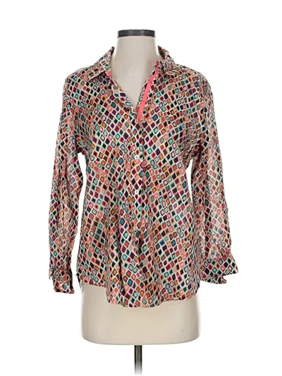 Pre-owned Nic + Zoe 3/4 Sleeve Blouse In Orange