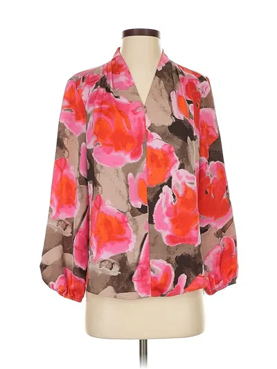 Pre-owned Nic + Zoe 3/4 Sleeve Blouse In Pink