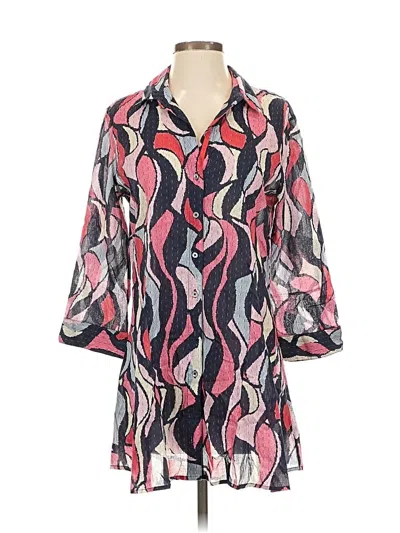 Pre-owned Nic + Zoe 3/4 Sleeve Blouse In Pink