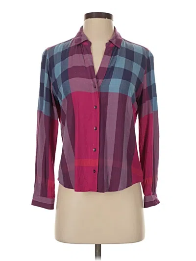 Pre-owned Nic + Zoe 3/4 Sleeve Blouse In Purple