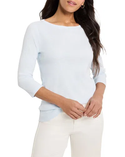 Nic + Zoe Nic+zoe 3/4 Sleeve Boat T-shirt In White