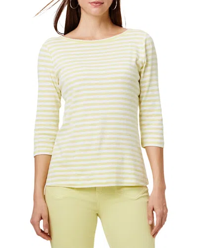 Nic + Zoe Nic+zoe 3/4 Sleeve Stripe Boat T-shirt