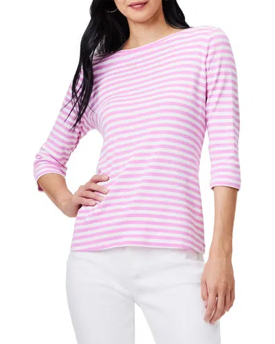 Nic + Zoe Nic+zoe 3/4-sleeve Stripe Boat T-shirt