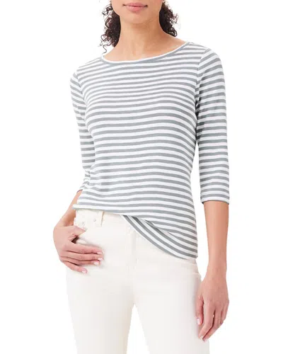 Nic + Zoe Nic+zoe 3/4-sleeve Stripe Boat T-shirt