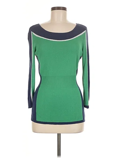 Pre-owned Nic + Zoe 3/4 Sleeve T-shirt In Green