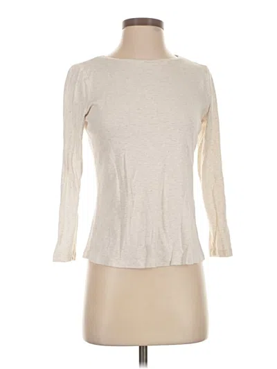 Pre-owned Nic + Zoe 3/4 Sleeve T-shirt In Ivory