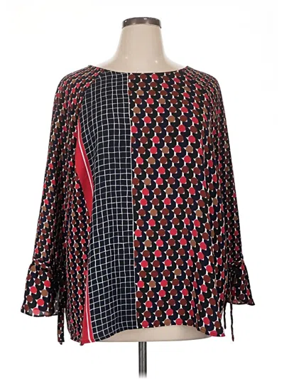Pre-owned Nic + Zoe 3/4 Sleeve T-shirt In Red