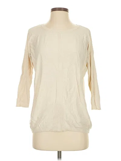 Pre-owned Nic + Zoe 3/4 Sleeve T-shirt In White