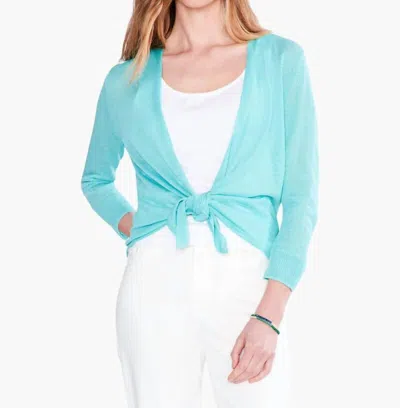 Nic + Zoe 4-way Cardigan In Aqua In Blue