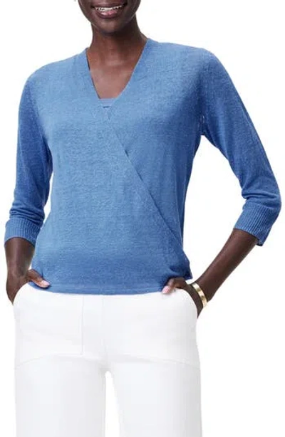 Nic + Zoe Nic+zoe 4-way Linen Blend Cardigan In Morning Glory