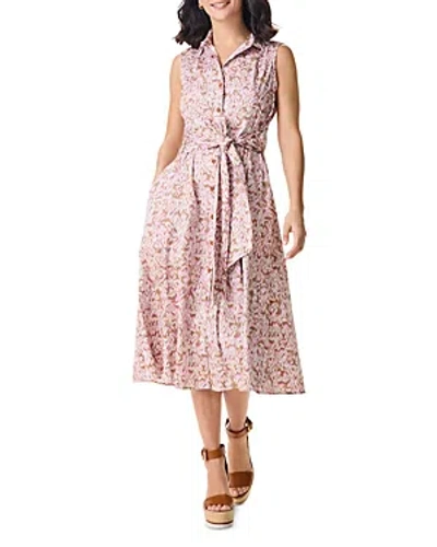 Nic + Zoe Nic+zoe Abstract Print Sleeveless Shirtdress In Neutral