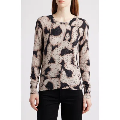 Nic + Zoe Nic+zoe Abstract Animal Print Supersoft Sweater In Neutral