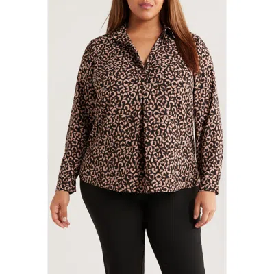 Nic + Zoe Nic+zoe Abstract Animal Print Top