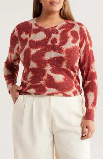 NIC + ZOE NIC+ZOE ABSTRACT ANIMAL SUPERSOFT SWEATER