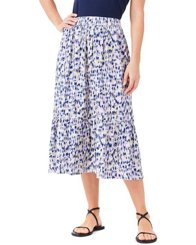 Nic + Zoe Nic+zoe Abstract Ikat Tiered Midi Skirt