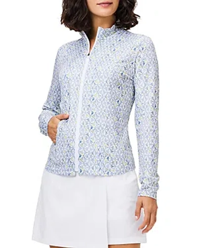 Nic + Zoe Nic+zoe Abstract Kaleidoscope Flow Fit Jacket In Neutral Multi
