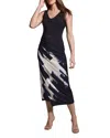 Nic + Zoe Nic+zoe Abstract Ruched Knit Dress