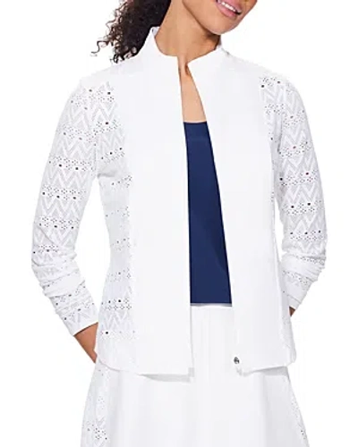 Nic + Zoe Nic+zoe Active Lace Jacket In Paper White