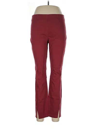 Pre-owned Nic + Zoe Active Pants In Burgundy