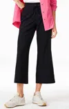 Nic + Zoe Active Tech Stretch Wide Leg Crop Pant In Black Onyx In Black