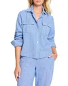 Nic + Zoe Nic+zoe All Around Shirt Jacket In Blue Mix