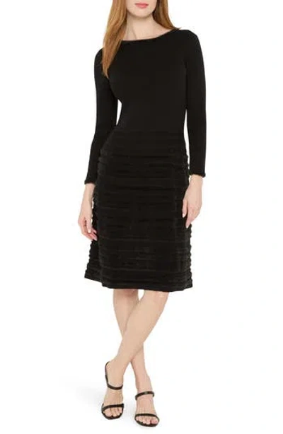 Nic + Zoe All The Trimmings Twirl Dress In Black