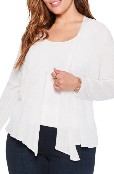 Nic + Zoe All Year 4-way Convertible Cardigan In Paper White