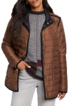 Nic + Zoe Allovette Reversible Puffer Jacket In Brown Multi In Brown Multi