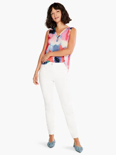 Nic + Zoe Angelina Abstract Art Tank Top In Pink Multi