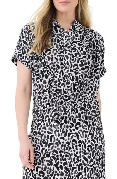 NIC + ZOE NIC+ZOE ANIMAL PRINT PEPLUM TOP