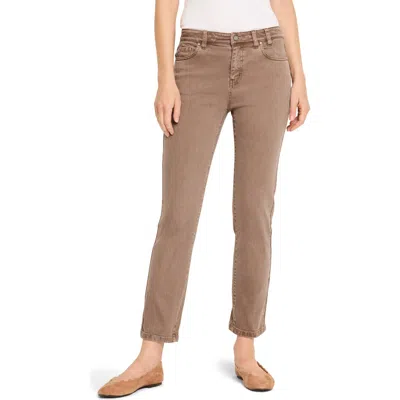 Nic + Zoe Nic+zoe Mid Rise Ankle Straight Leg Jeans In Acorn