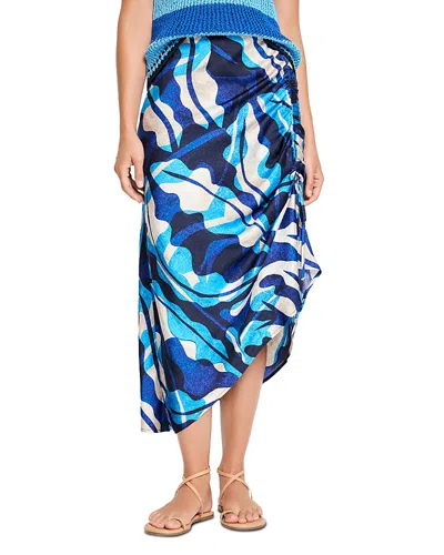 NIC + ZOE NIC+ZOE AQUA SURF SIDE RUCHED SKIRT