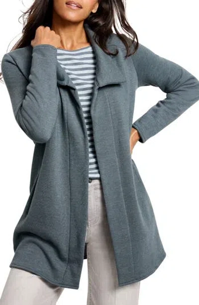 Nic + Zoe Nic+zoe Around Town Open Front Knit Jacket In Gray