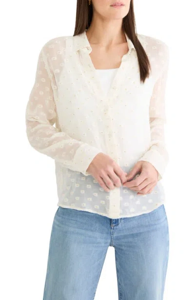 Nic + Zoe Nic+zoe Aura Dot Shirt In White