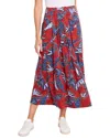 Nic + Zoe Nic+zoe Autumn Leaves Pleated Skirt In Multi