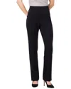 Nic + Zoe Nic+zoe Avenue Side-slit Straight-leg Pants In Black