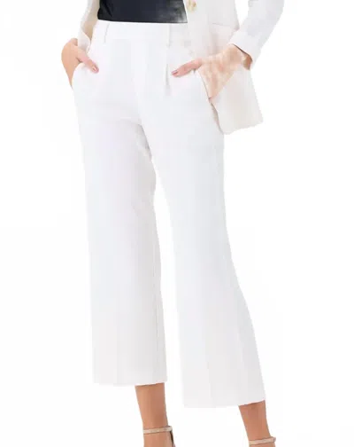 Nic + Zoe Avenue Summer Wide Leg Crop Pant In Classic Cream In White