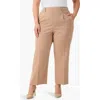 Nic + Zoe Nic+zoe Avenue Wide Leg Ankle Pants In Mochachino