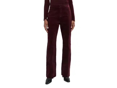 Nic + Zoe Berkeley Boot High-rise Stretch Velvet Pants Women's Clothing Winterberry: 0 31, Cotton/polyester/ra In Brown