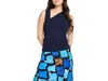 Nic + Zoe Better Angle Tank Top In Blue