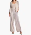 NIC + ZOE BI-STRETCH TWILL WIDE LEG PANT IN BISCOTTI HEATHER