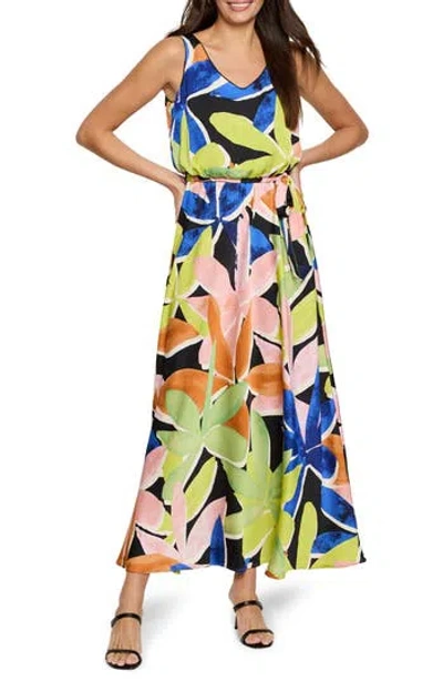 NIC + ZOE NIC+ZOE BIANCA MEGA BLOOMS SLEEVELESS MAXI DRESS