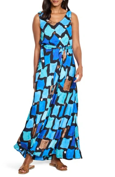 Nic + Zoe Sea Glass Bianca Dress In Blue Multi